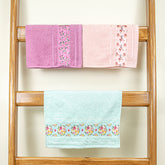 Rangoli Victoria 100% Cotton Hand Towel Set of 3 | Ultra Soft, Super Absorbent Luxurious Towels